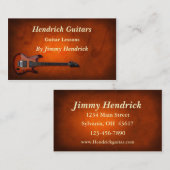 Guitar Lessons Guitar Sales Visitekaartje (Voorkant / Achterkant)