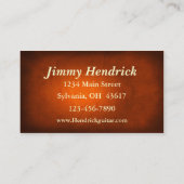 Guitar Lessons Guitar Sales Visitekaartje (Achterkant)