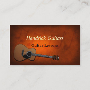 Guitar Lessons Guitar Sales Visitekaartje
