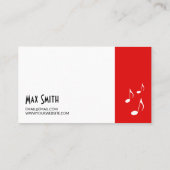 Guitar Lessons Instructor Music Studio Business Visitekaartje (Achterkant)