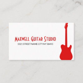 Guitar Lessons Instructor Music Studio Business Visitekaartje