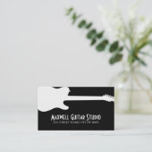 Guitar Lessons Instructor Music Studio Business Visitekaartje (Staand voorkant)