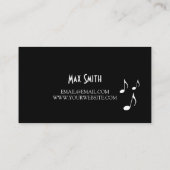 Guitar Lessons Instructor Music Studio Business Visitekaartje (Achterkant)