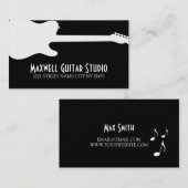 Guitar Lessons Instructor Music Studio Business Visitekaartje (Voorkant / Achterkant)