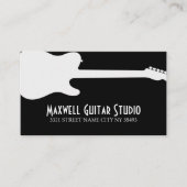 Guitar Lessons Instructor Music Studio Business Visitekaartje (Voorkant)