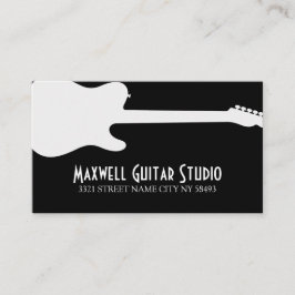 Guitar Lessons Instructor Music Studio Business Visitekaartje
