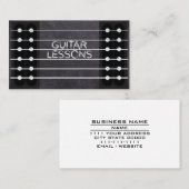 Guitar Lessons Music Instructor Docent Klasse Pro Visitekaartje (Voorkant / Achterkant)