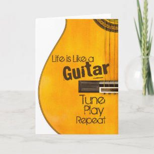 Guitar Life Wenskaart Kaart