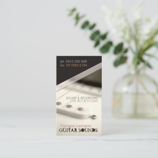 GUITAR LIGHT Vertical Visitekaartje (Staand voorkant)