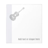 Guitar Logo en Slogan Notitieblok (Voorkant)