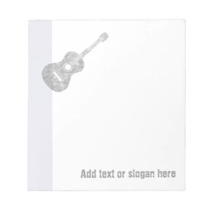 Guitar Logo en Slogan Notitieblok