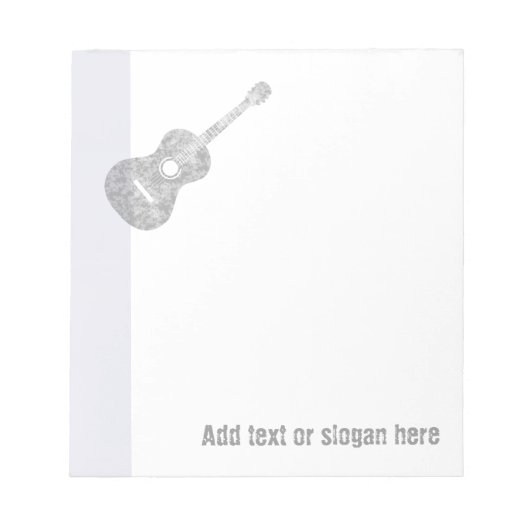 Guitar Logo en Slogan Notitieblok (Voorkant)