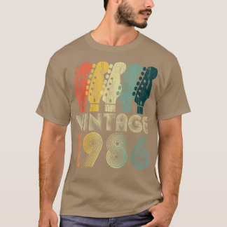 Guitar Lover 36 jaar oude Gifts  Limite 1986 T-shirt