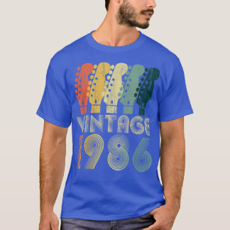 Guitar Lover 36 jaar oude Gifts  Limite 1986 T-shirt