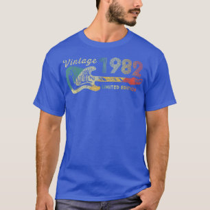 Guitar Lover 40 jaar oude Gifts Limiet 1982 T-shirt