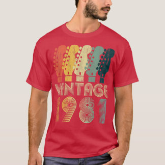 Guitar Lover 41 jaar oude Gifts  Limiet 1981 T-shirt