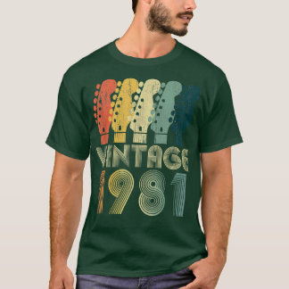 Guitar Lover 41 jaar oude Gifts  Limiet 1981 T-shirt