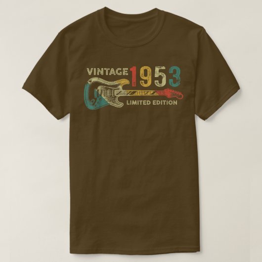 Guitar Lover 69 jaar oude Gifts 1953 69th B T-shirt (Design voorkant)