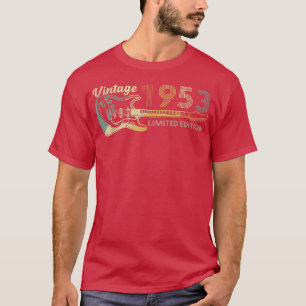 Guitar Lover 69 jaar oude Vintage 1953 Limited Edi T-shirt