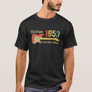 Guitar Lover 70 jaar oude T-shirt 1953 Limited