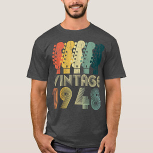 Guitar Lover 74 jaar oude Gifts  Limiet 1948 T-shirt