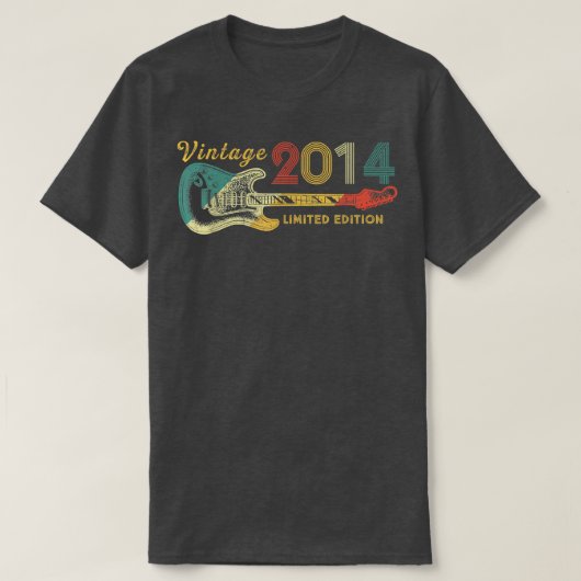 Guitar Lover 8 jaar oude geschenken  2014 Limited T-shirt (Design voorkant)