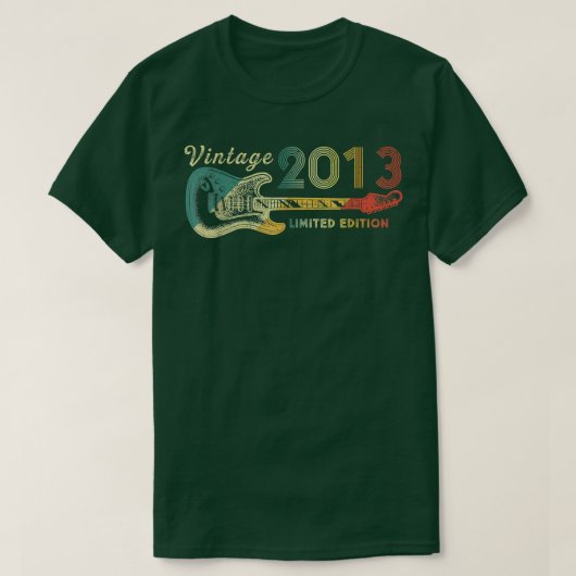 Guitar Lover 9 jaar oude geschenken  2013 Limited T-shirt (Design voorkant)