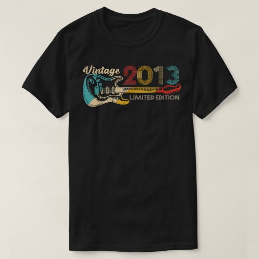 Guitar Lover 9 jaar Oude jongens  2013 Limited T-shirt (Design voorkant)