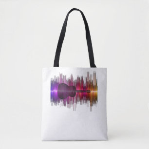 Guitar Lover Akoestische gitaarhartslag Gift Tote Bag