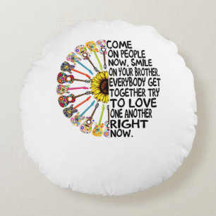 Guitar Lover Akoestische tuinbouillon Guitar Gif Rond Kussen