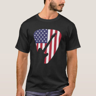 Guitar Lover   Amerikaanse vlag Guitar T-shirt