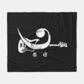 Guitar Lover | Bass Clef Bass Guitar Fleece Deken (Voorkant (Horizontaal))