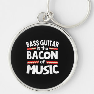 Guitar Lover Bass Guitar is een bacon of Music F Sleutelhanger