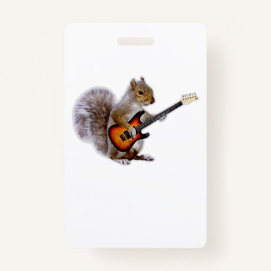 Guitar Lover | Dekhoorn die gitaar speelt Badge (Voorkant)