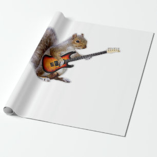 Guitar Lover Dekhoorn die gitaar speelt Cadeaupapier