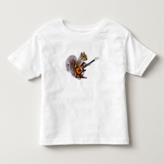 Guitar Lover | Dekhoorn die gitaar speelt Kinder Shirts (Voorkant)
