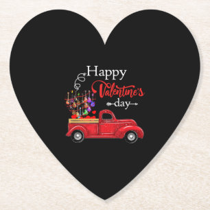 Guitar Lover   Fijne Valentijnsdag Kartonnen Onderzetters