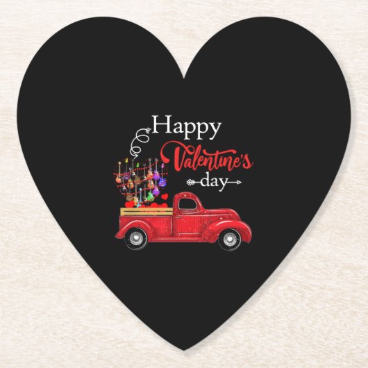 Guitar Lover | Fijne Valentijnsdag Kartonnen Onderzetters (Voorkant)