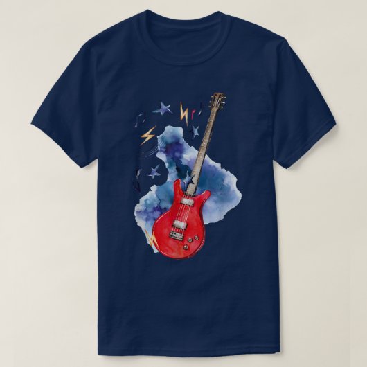 Guitar Lover For Guitarist Retro  T-shirt (Design voorkant)