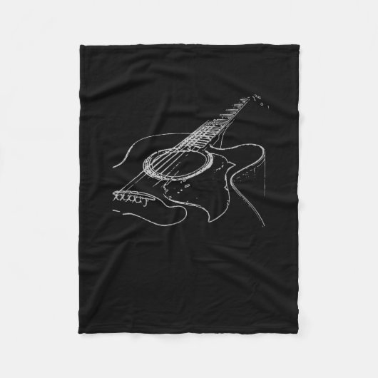 Guitar Lover | gitarist Musicus Fleece Deken (Voorkant)
