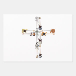 Guitar Lover   Guitar Cross Gift Inpakpapier Vel