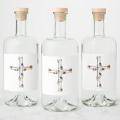 Guitar Lover | Guitar Cross Gift Likeurfles Etiket (Flessen)
