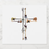 Guitar Lover | Guitar Cross Gift Likeurfles Etiket (Enkel label)