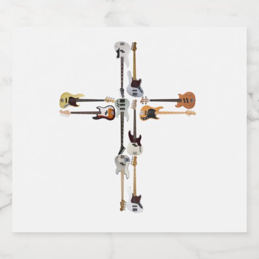 Guitar Lover | Guitar Cross Gift Likeurfles Etiket (Enkel label)