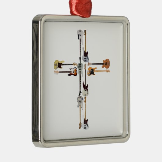 Guitar Lover | Guitar Cross Gift Metalen Ornament (Rechts)