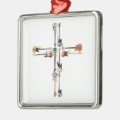 Guitar Lover | Guitar Cross Gift Metalen Ornament (Links)
