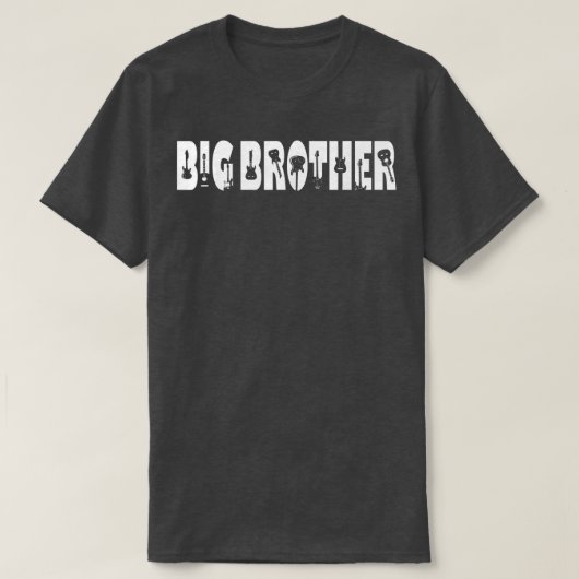 Guitar Lover Guitarist Big Brother Funny Music Fat T-shirt (Design voorkant)