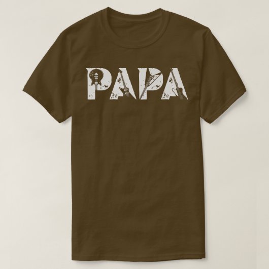 Guitar Lover Guitarist Papa Funny Music Fathers Da T-shirt (Design voorkant)