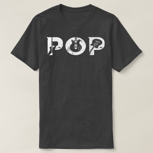 Guitar Lover Guitarist Pop Funny Music Vader Da T-shirt (Design voorkant)