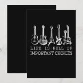 Guitar Lover | Het leven is vol belangrijke keuzes Feestdagenkaart (Voorkant / Achterkant)